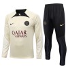 Paris Saint Germain Quarter Zip Cream Version Tute Felpe da Allenamento 2023-24 per Uomo